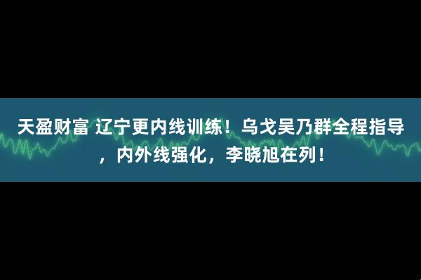 天盈财富 辽宁更内线训练！乌戈吴乃群全程指导，内外线强化，李晓旭在列！