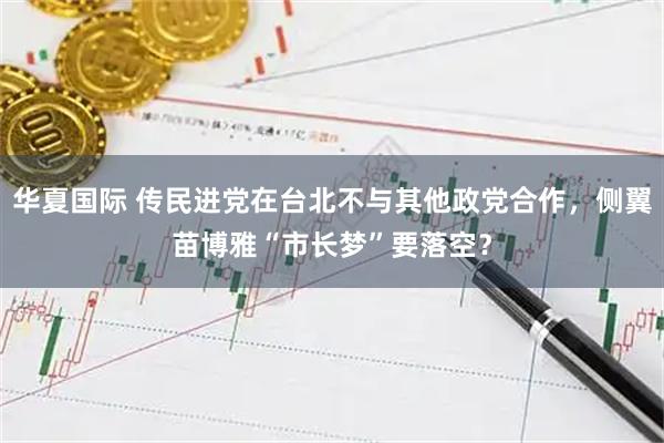 华夏国际 传民进党在台北不与其他政党合作，侧翼苗博雅“市长梦”要落空？